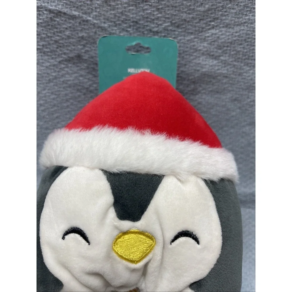 NWT Squishmallows Slippers Christmas Penguin Kids Size 11-12 Gray